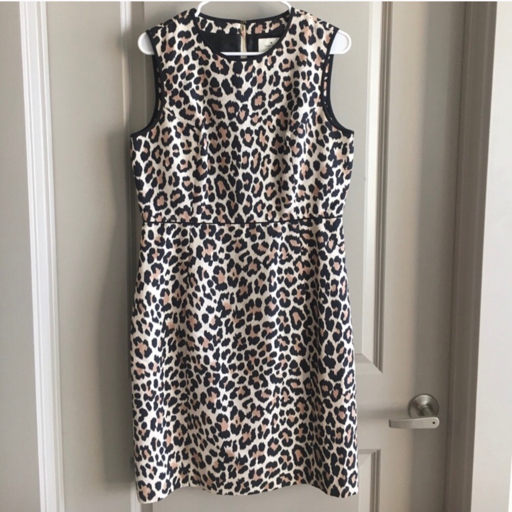 Late Spade size 12 leopard dress with pockets